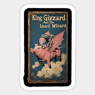 King Gizzard Flying Pig Shirt Sticker